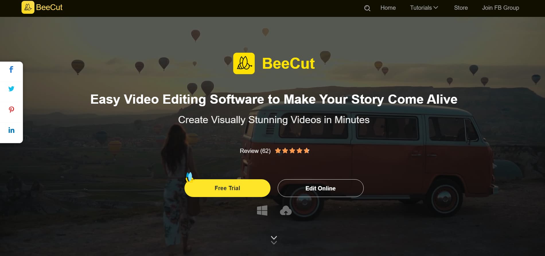 BeeCut interface