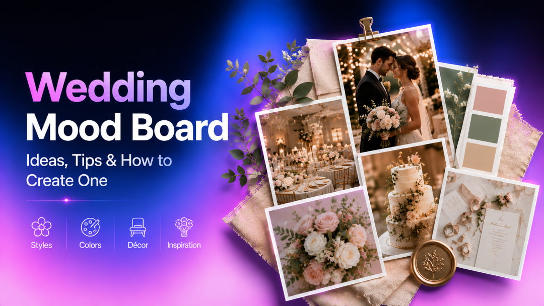 Wedding mood board: ideas, examples, and how to create one