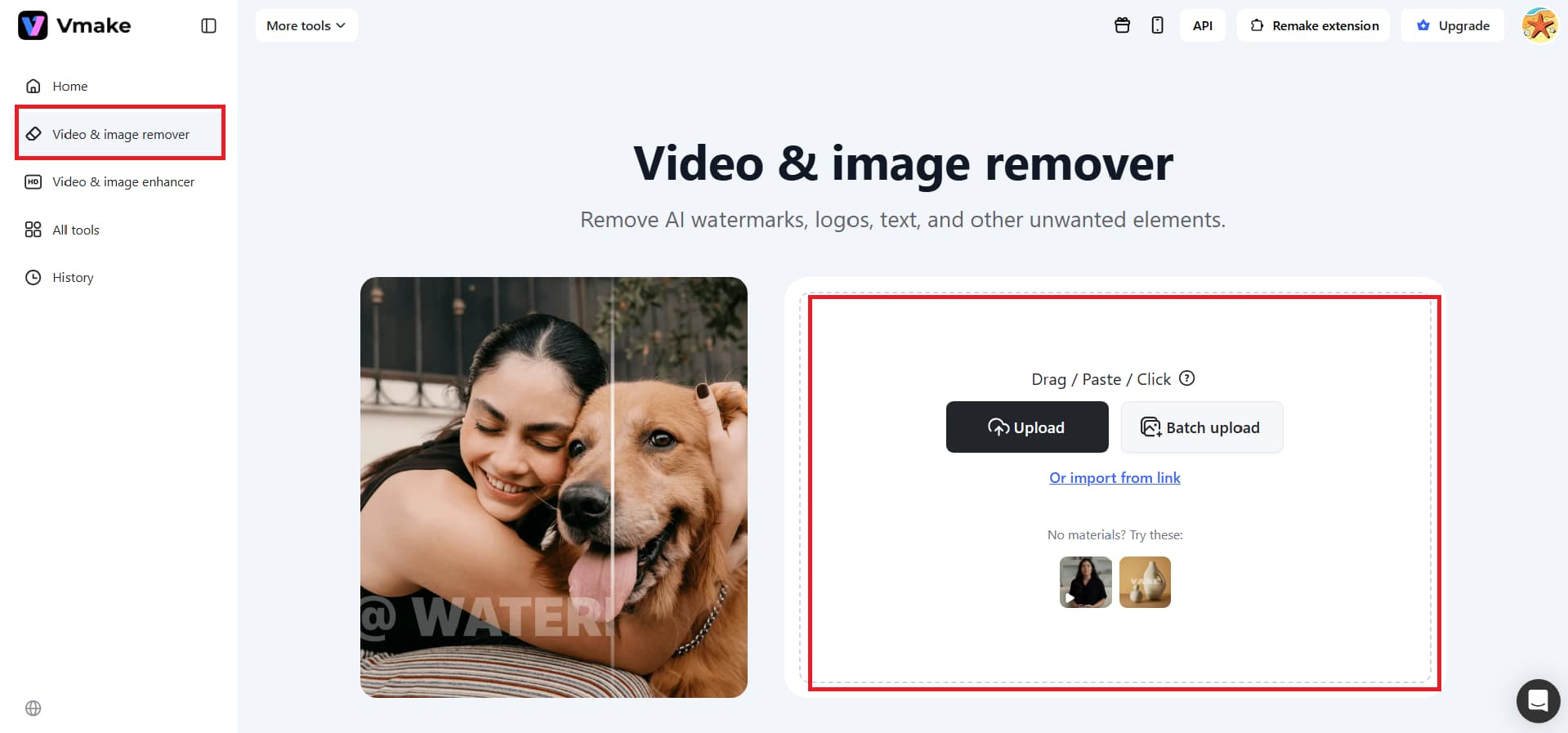 Upload your video or paste the link 
