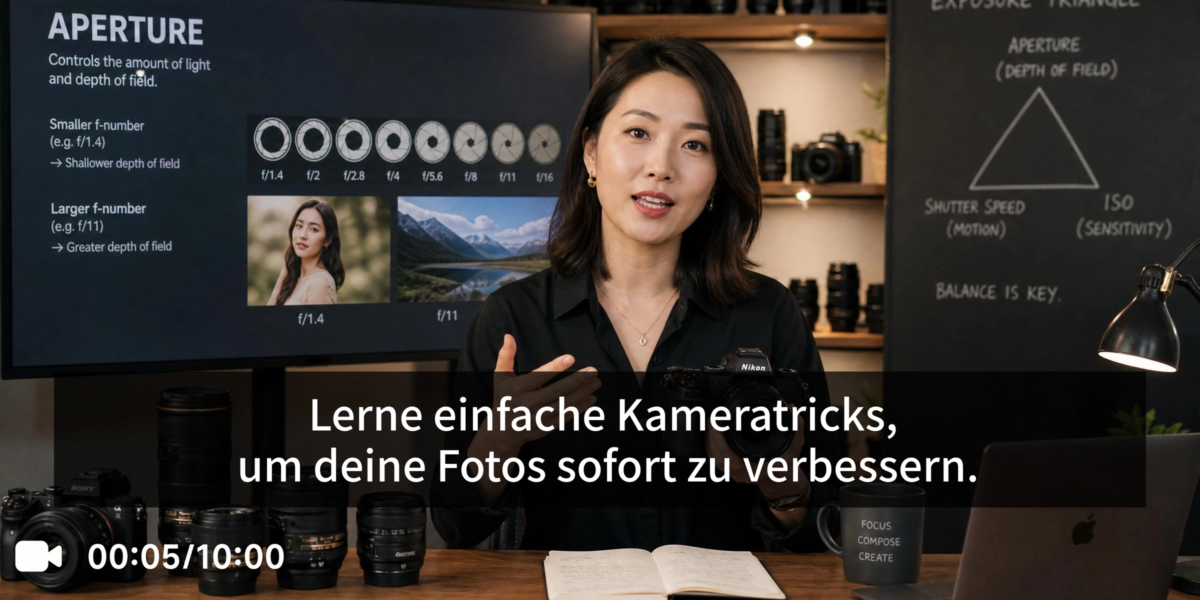 Deliver training content in German