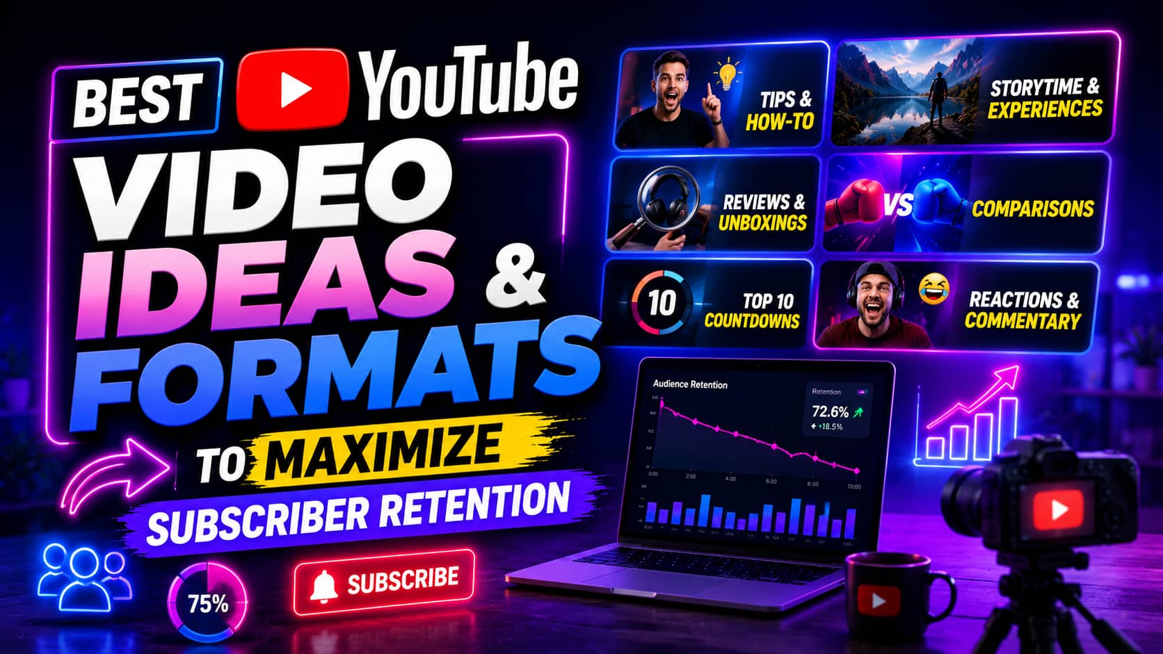 Best YouTube Video Ideas & Formats to Maximize Subscriber Retention