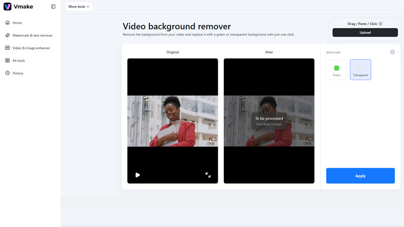 choose transparent background
