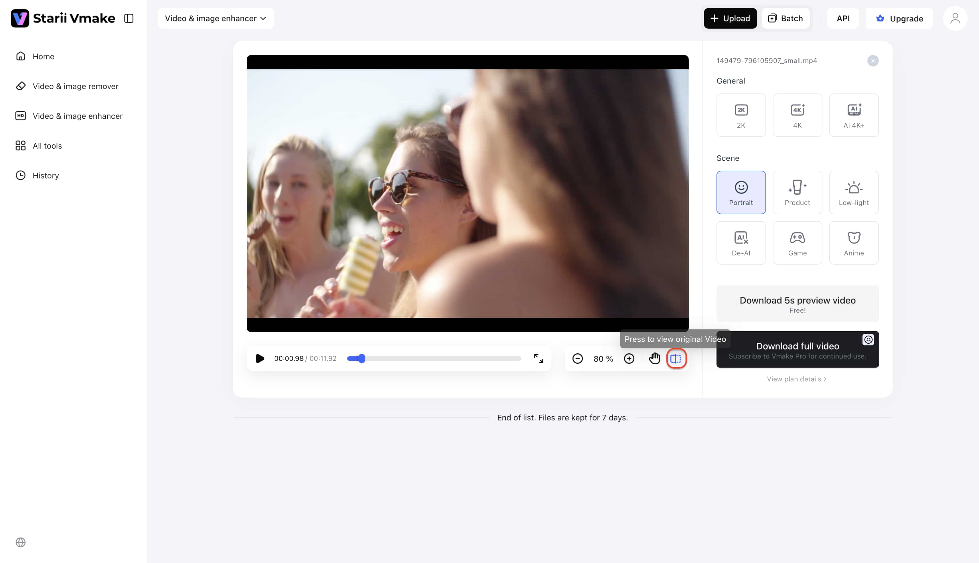 Use the interactive preview slider