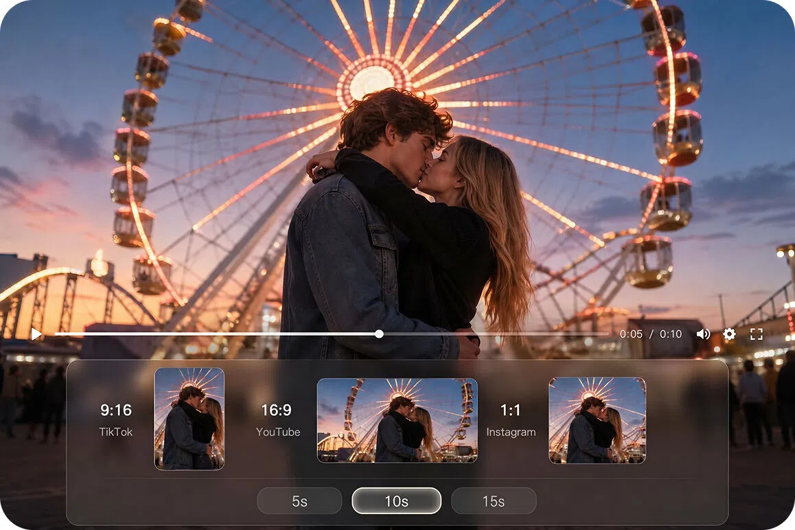Adjustable video duration and aspect ratios