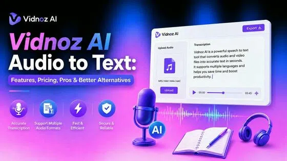 vidnoz ai audio to text
