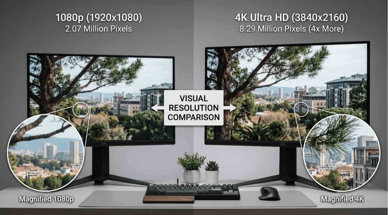 1080p vs 4K resolution explained