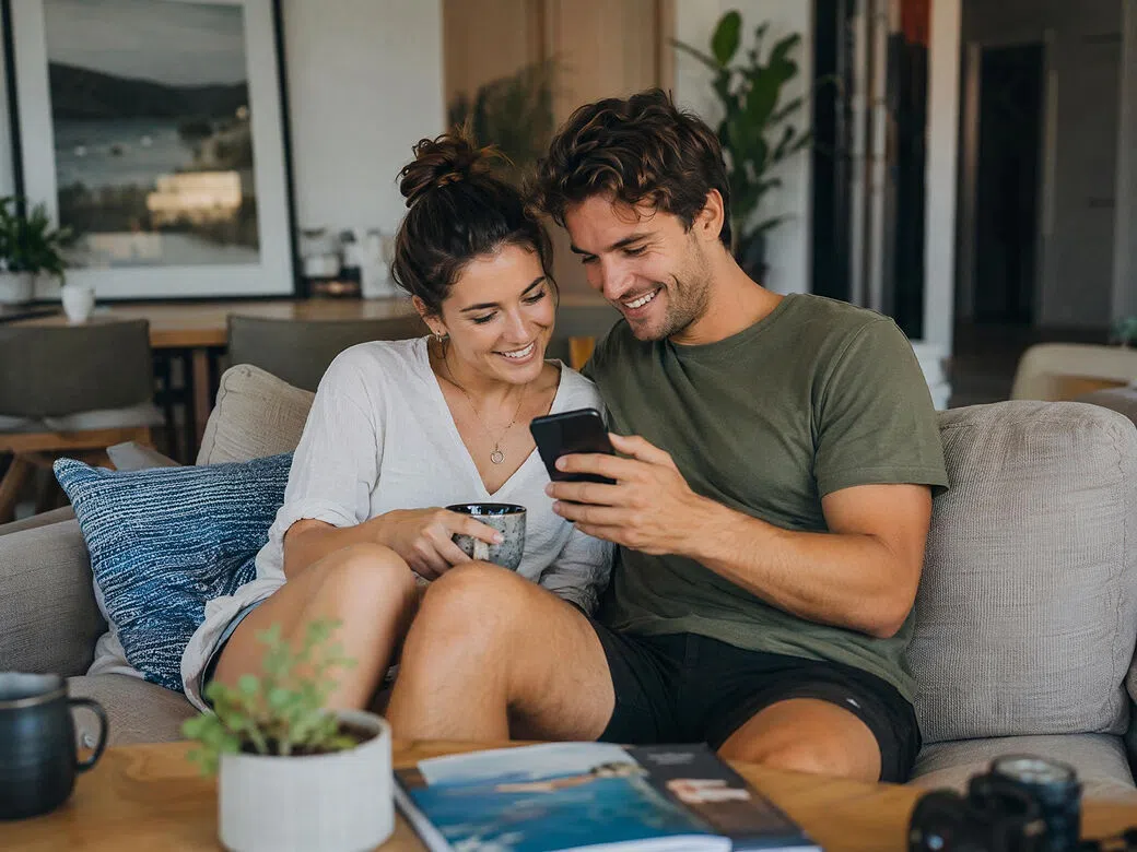 Couples creating personalized memories