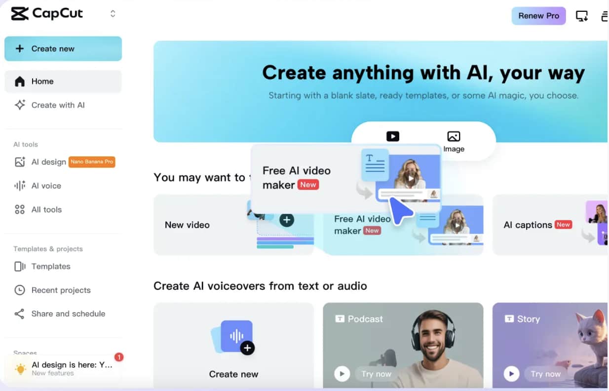 Capcut AI video workflow