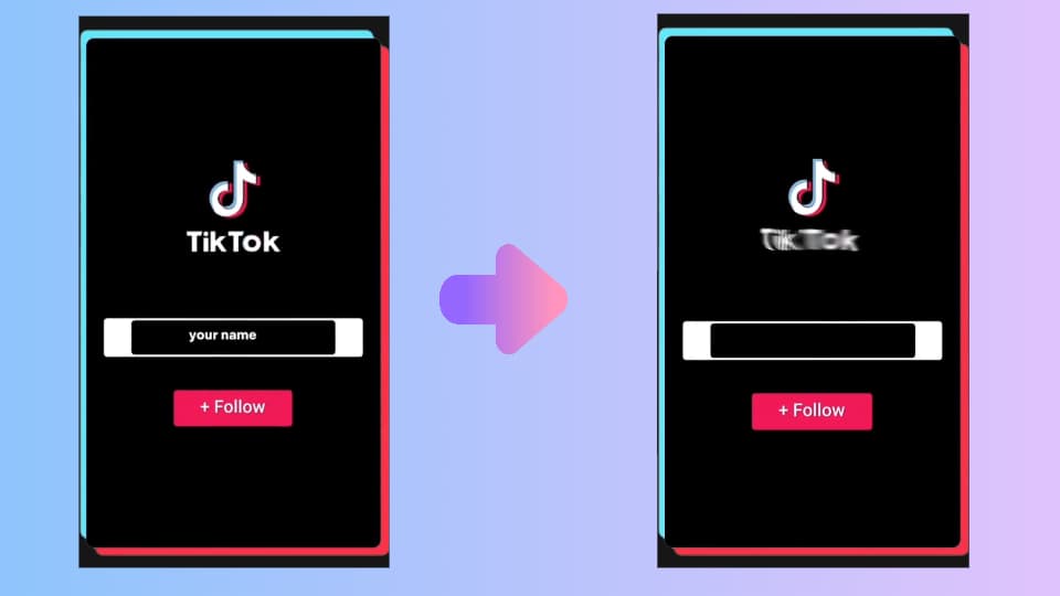 Moving TikTok end-screen watermark