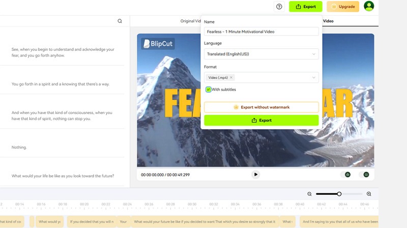 Export the Localized Video