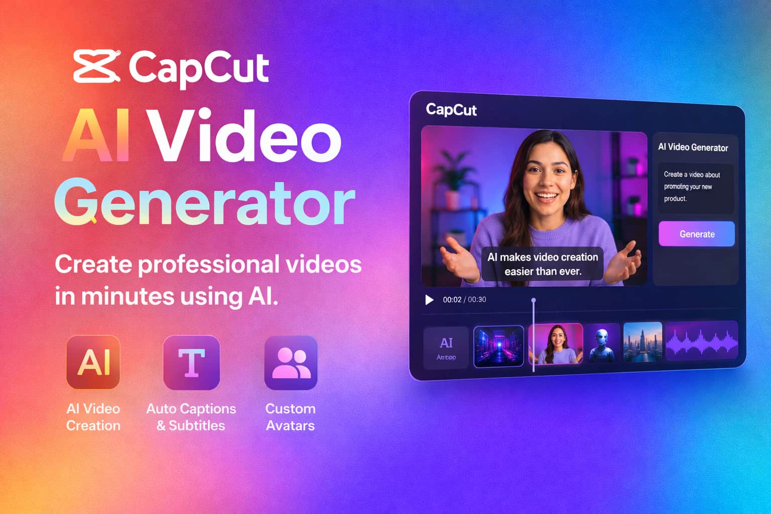 CapCut AI video generator