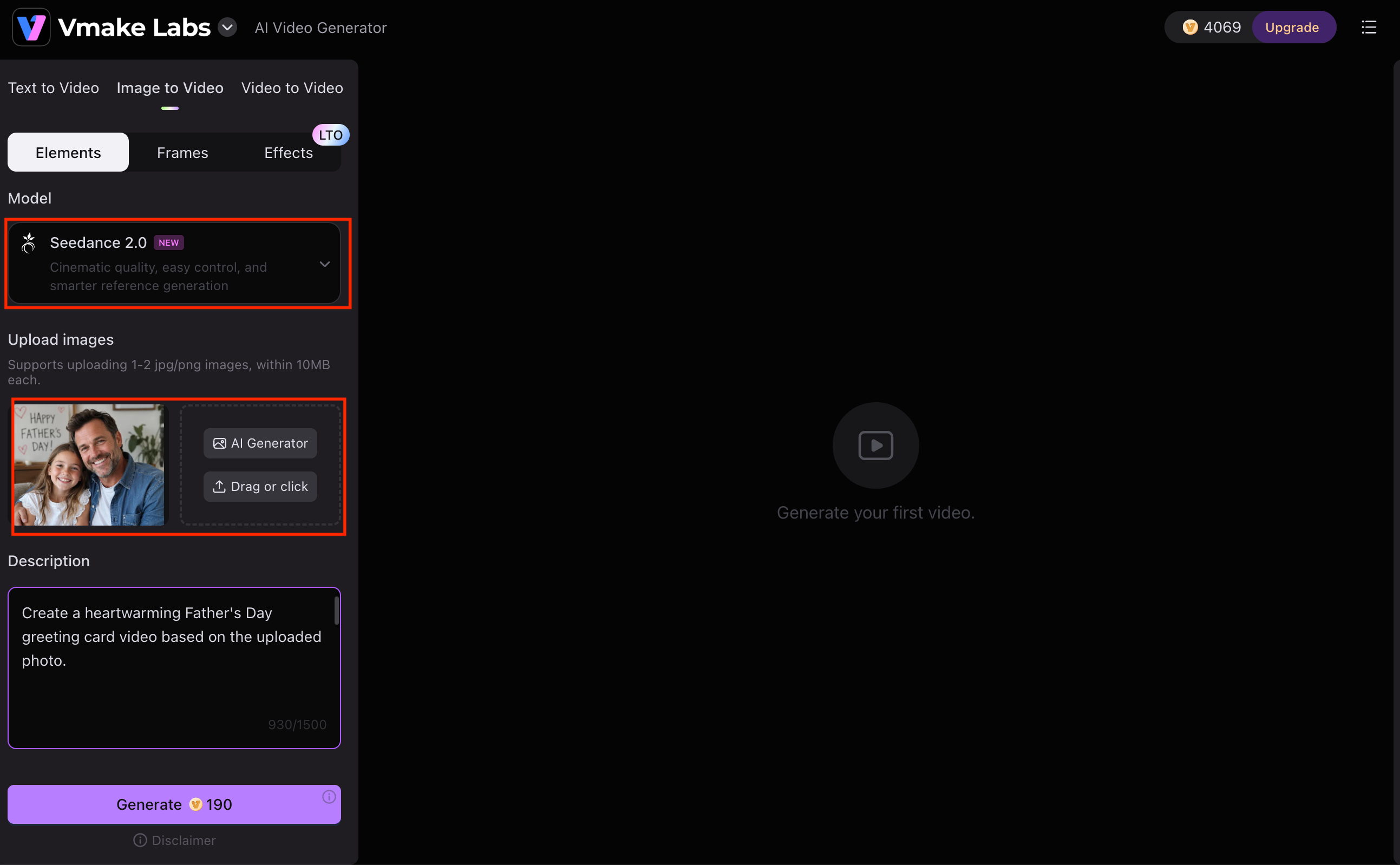 Upload Photos and Videos to Vmake