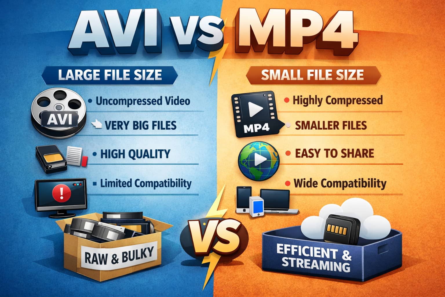 AVI vs MP4 Differences