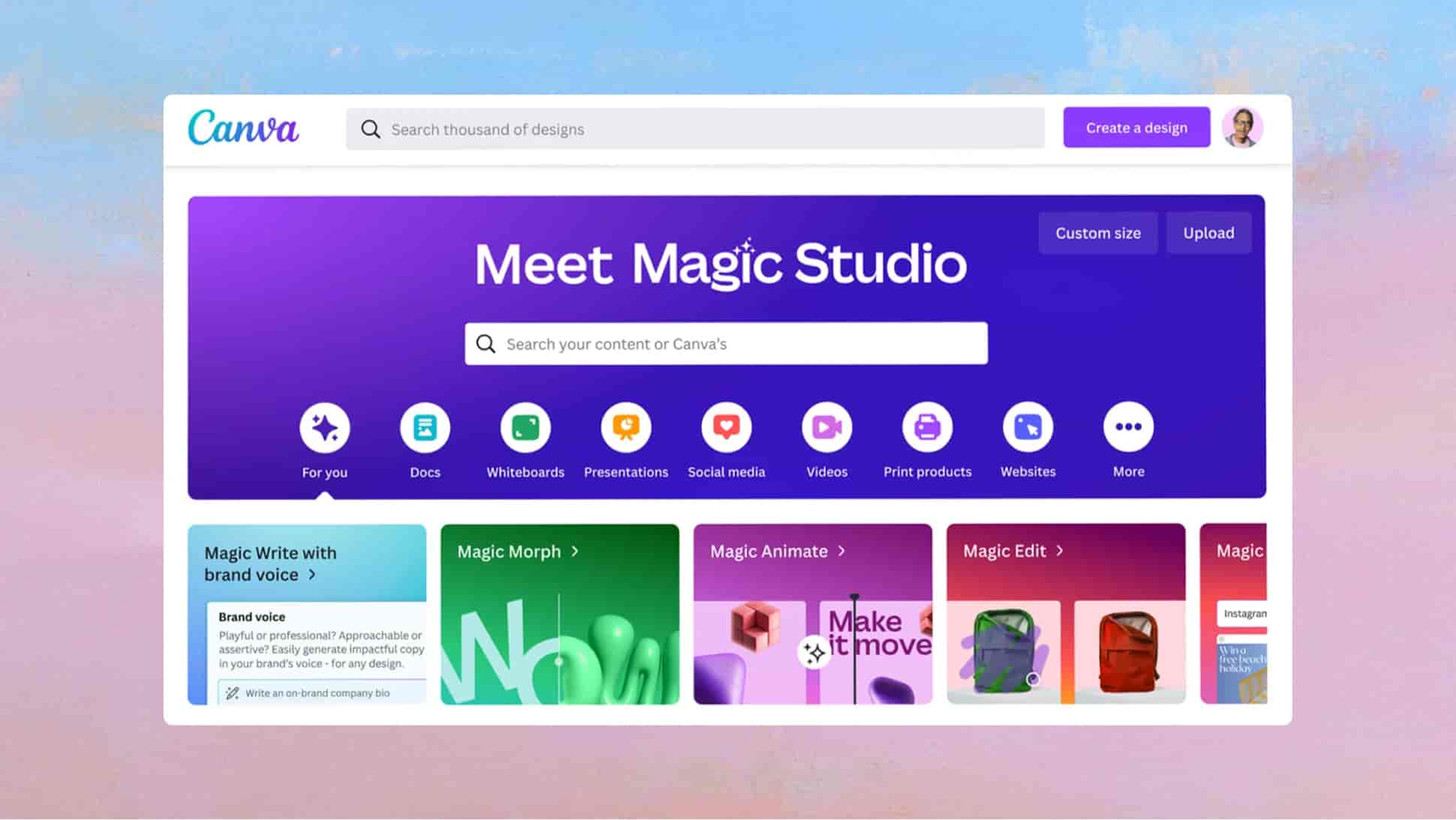 Canva Magic Studio (Best for Quick Social Media Graphics)