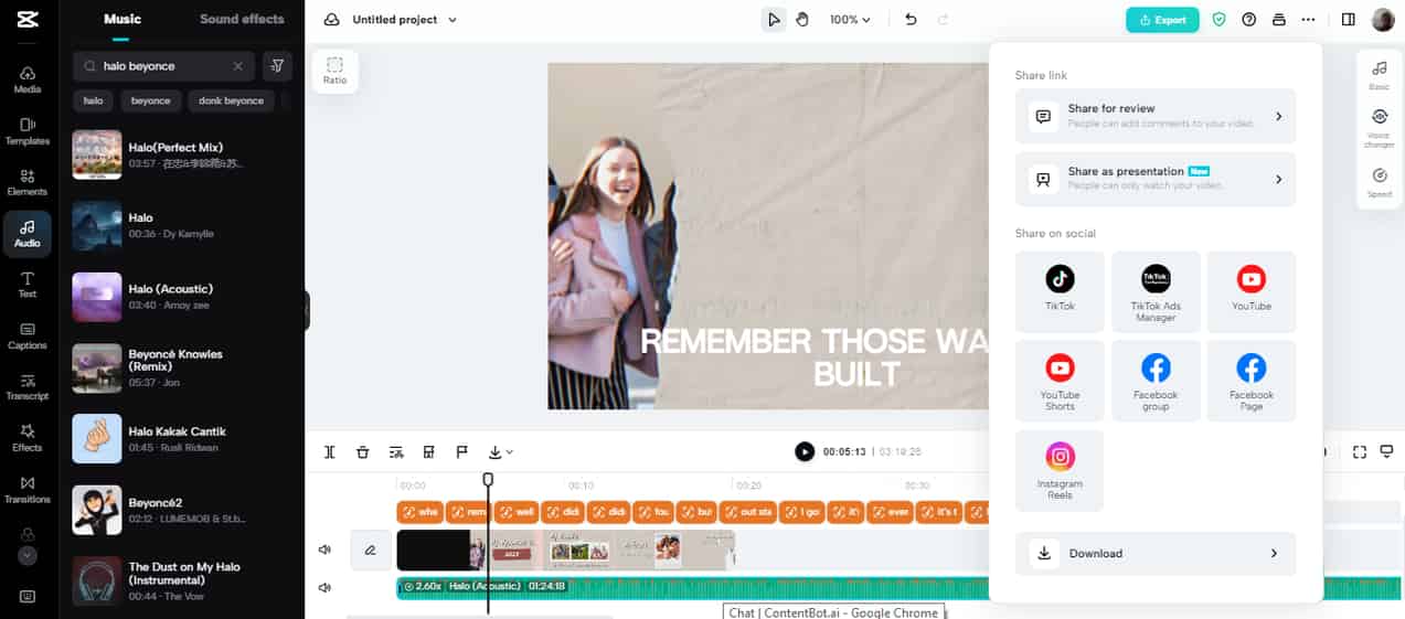 CapCut Music Video App
