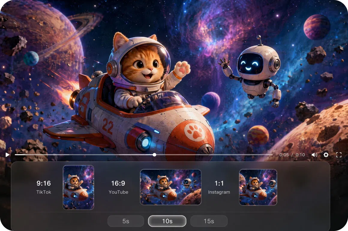 Adjustable video duration and aspect ratios
