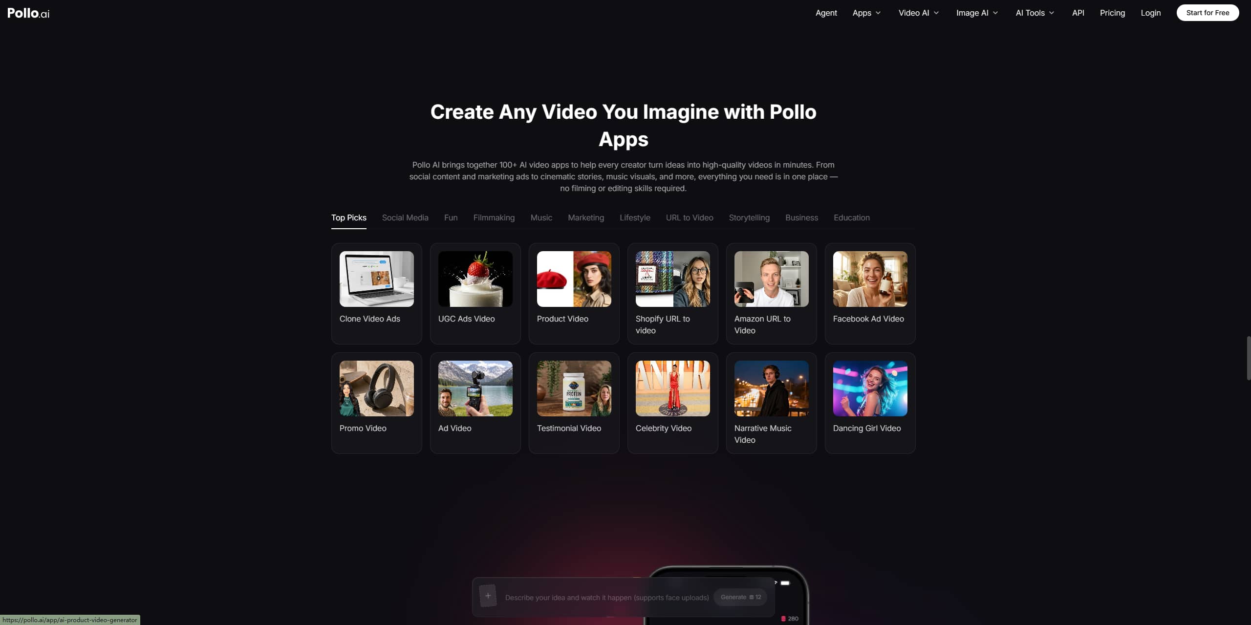100+ AI apps and creative workflows