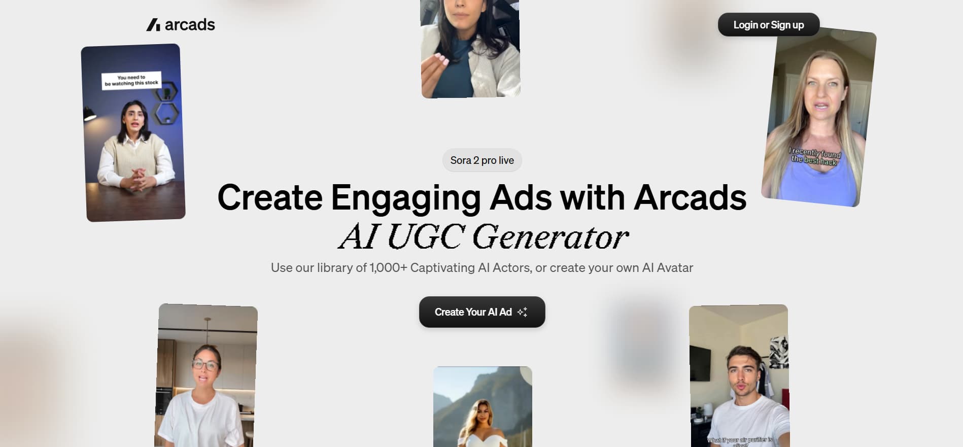 Arcads UGC video generator