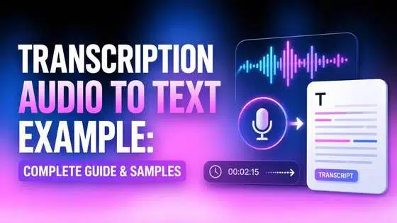 transcription audio to text example
