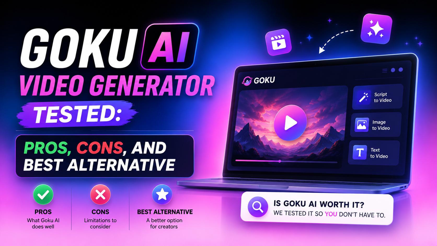 Goku AI Video Generator Tested: Pros, Cons, and Best Alternative