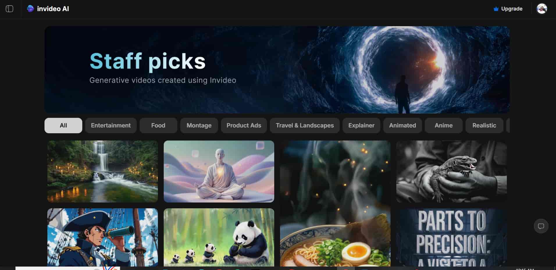 InVideo AI (Best for Faceless YouTube Channels)