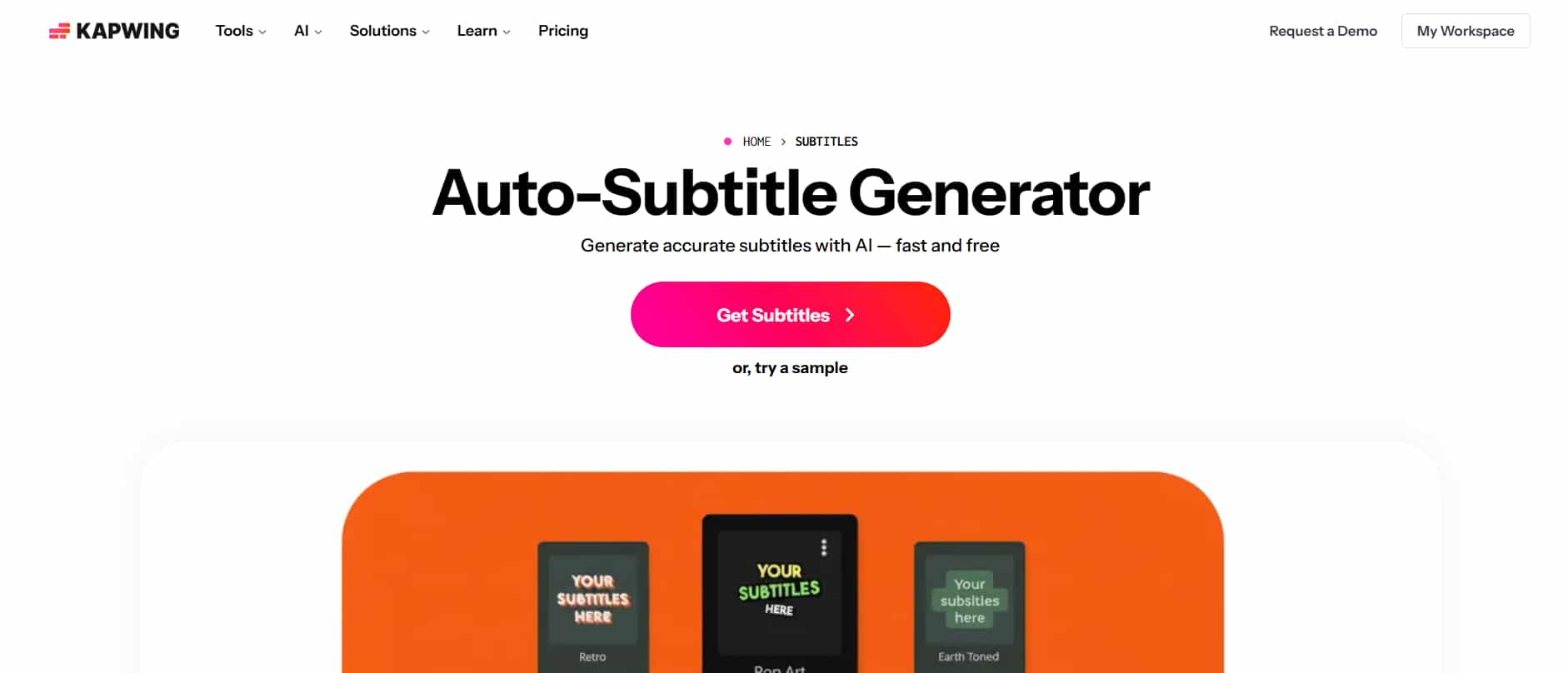 Kapwing subtitle generator