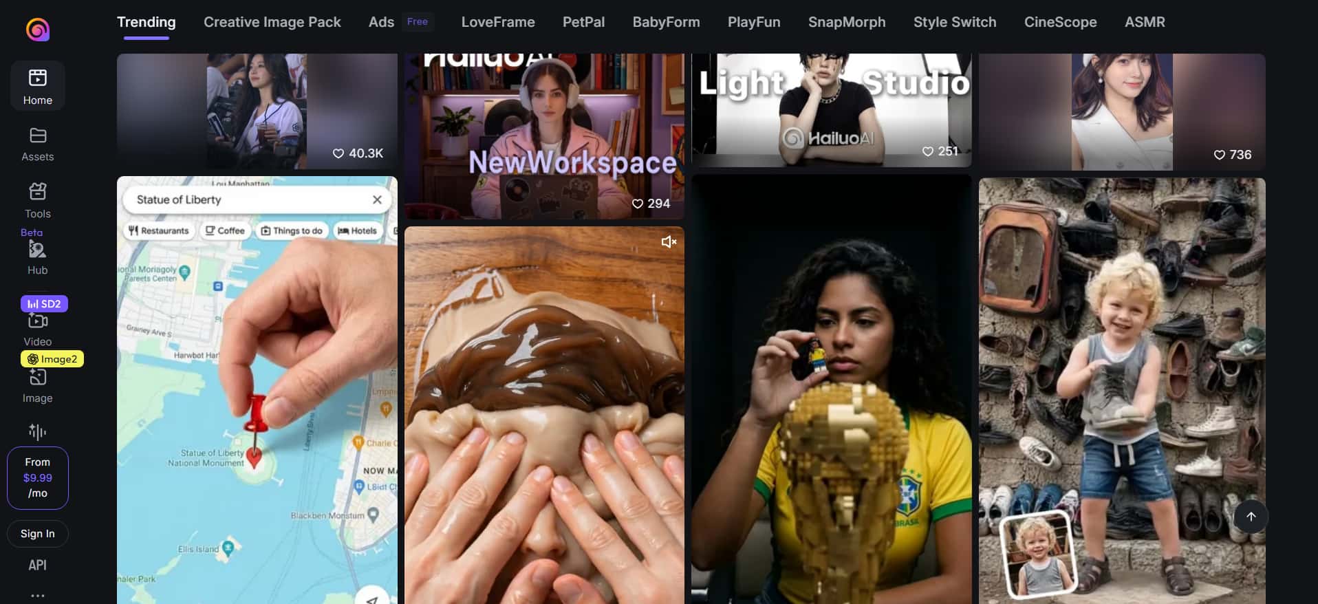 Pre-designed video templates and visual presets