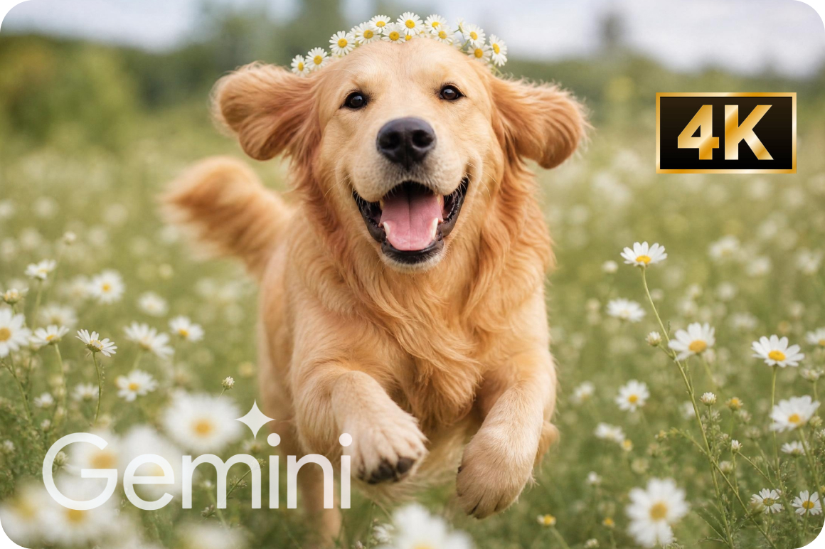 Upscale Gemini images to HD and 4K