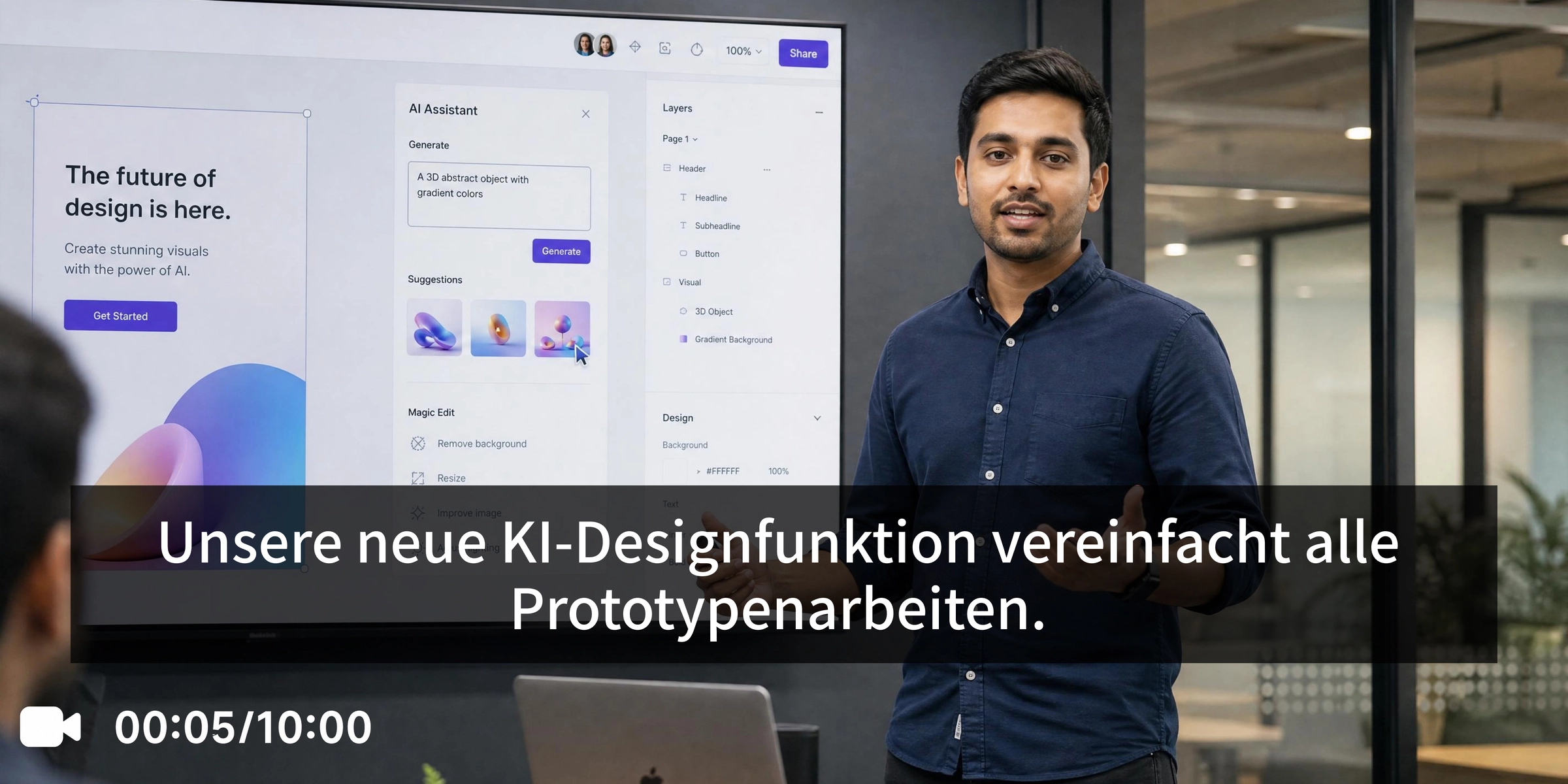 Explain product features in German