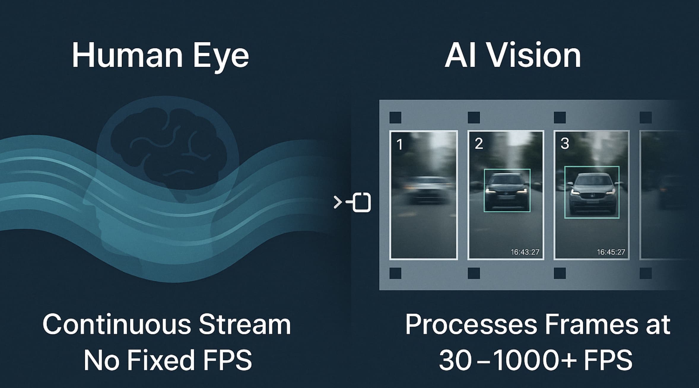 Human Eye Vs AI : Differentiation in processing vision