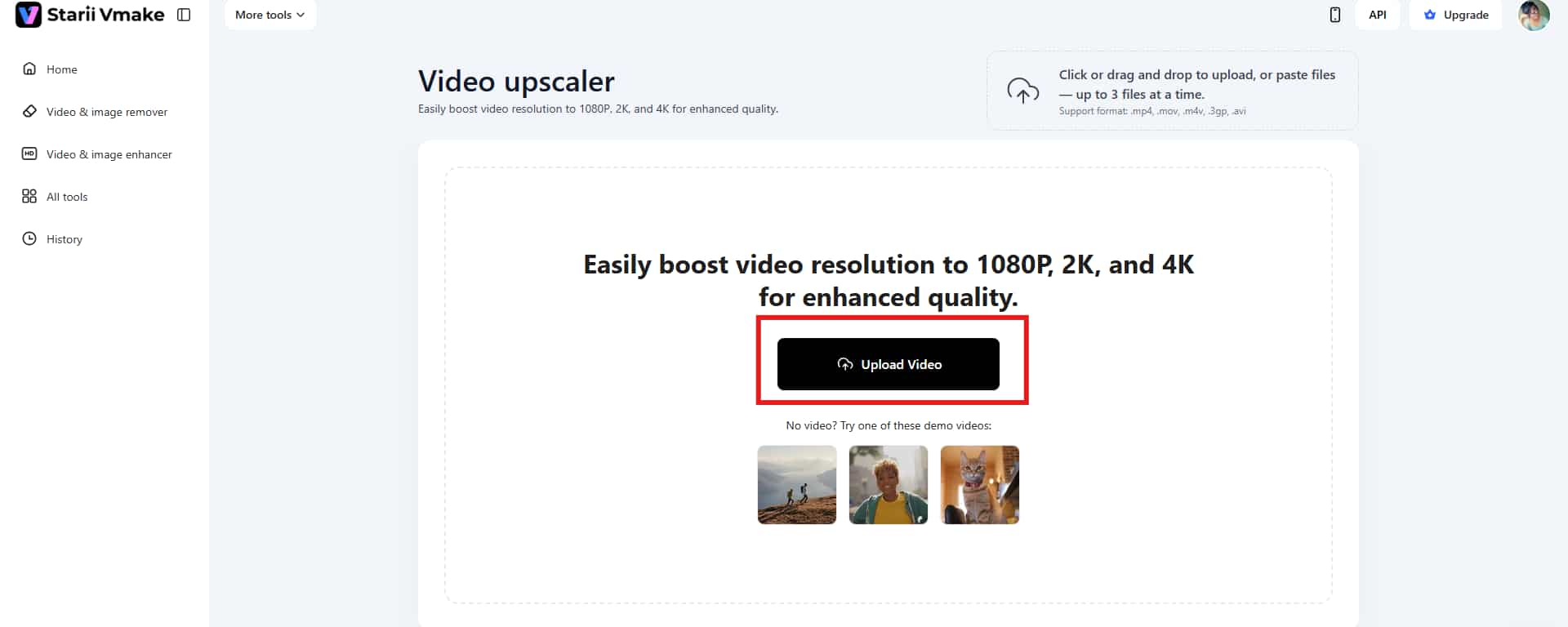 upload a video