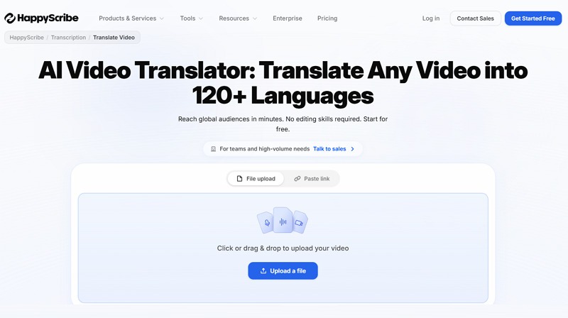 happyscribe video translator