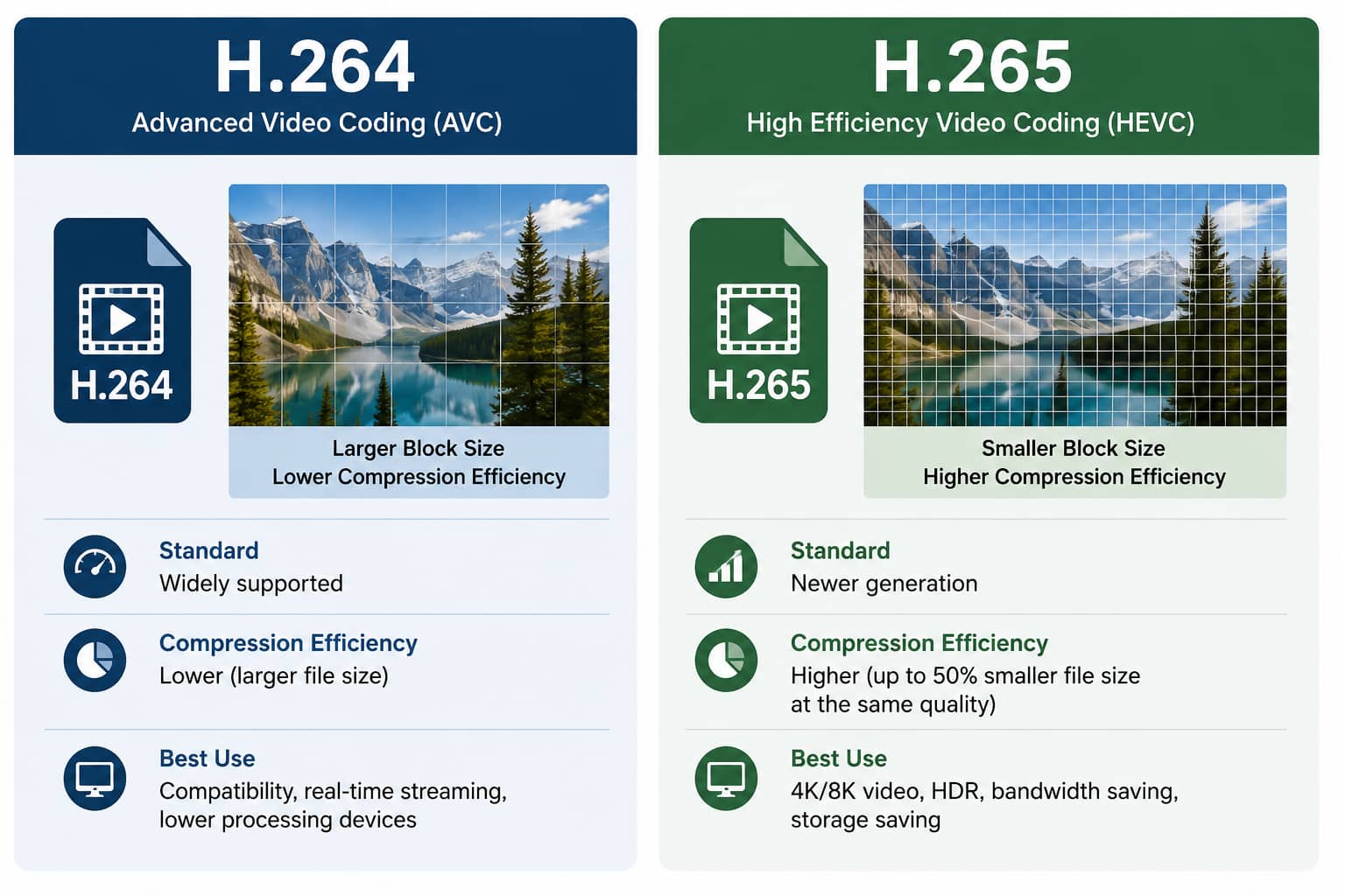 H. 264 vs H. 265