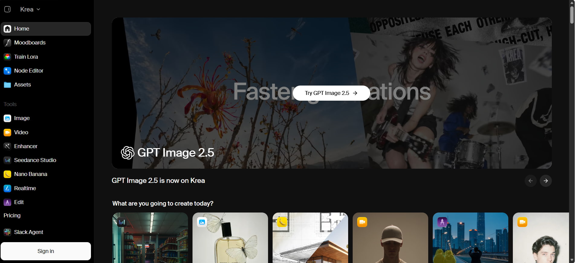 Krea Interface