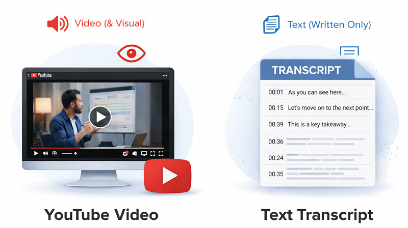 transcribe video to text
