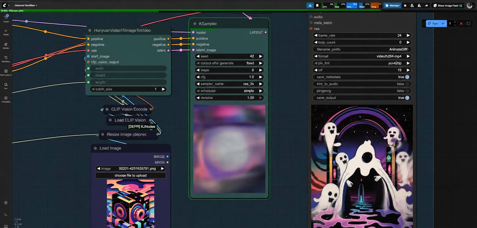 Connect sampler and render video