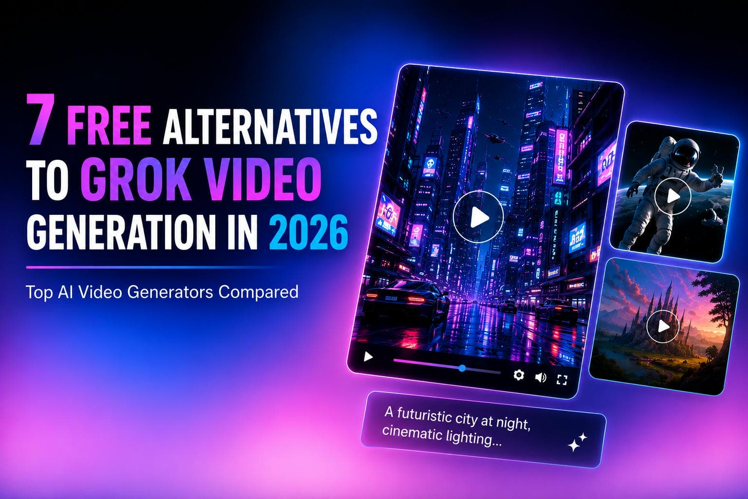 Free alternatives to Grok video generation
