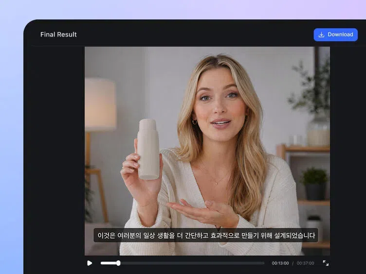 Export your localized video