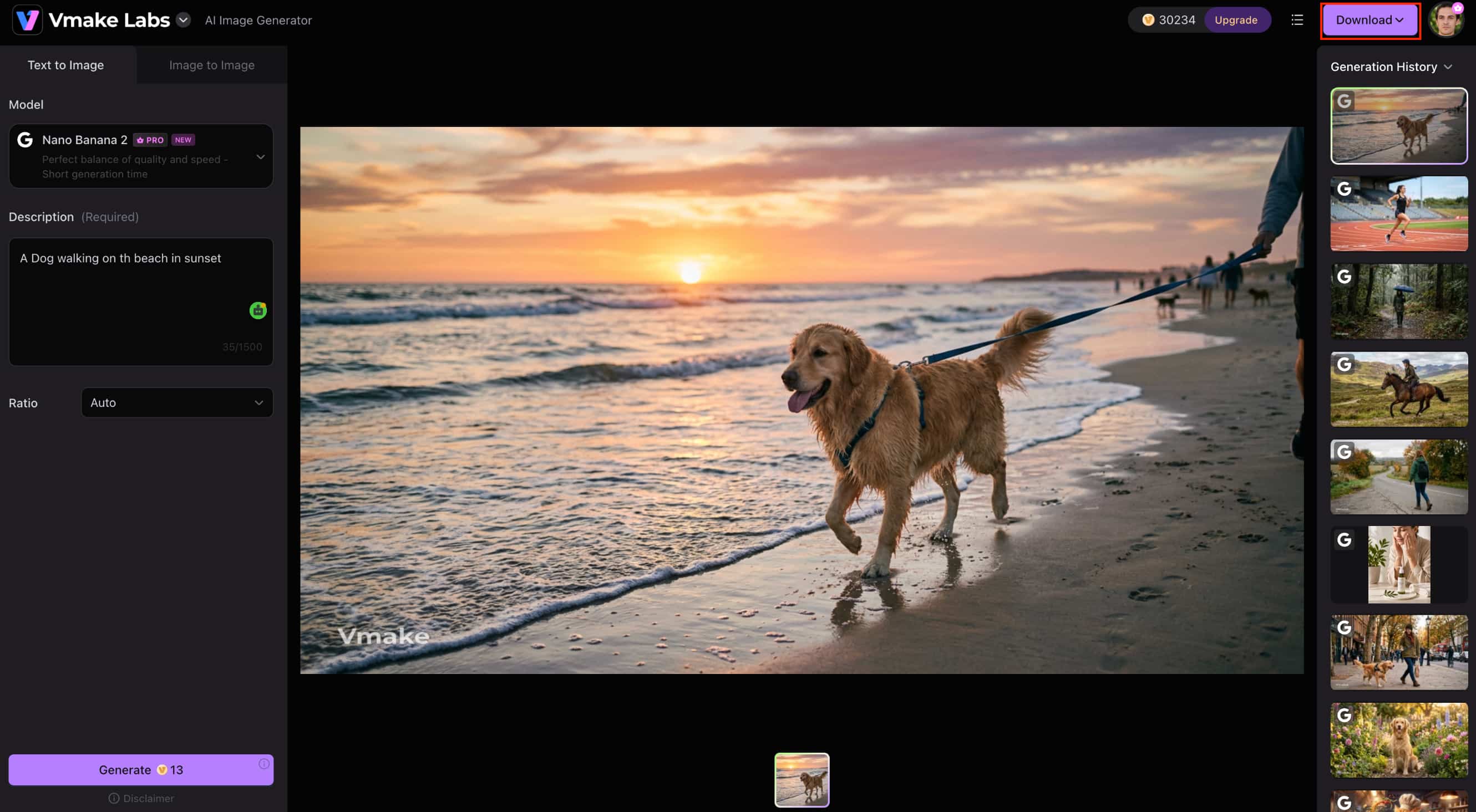 text Generate and download your image