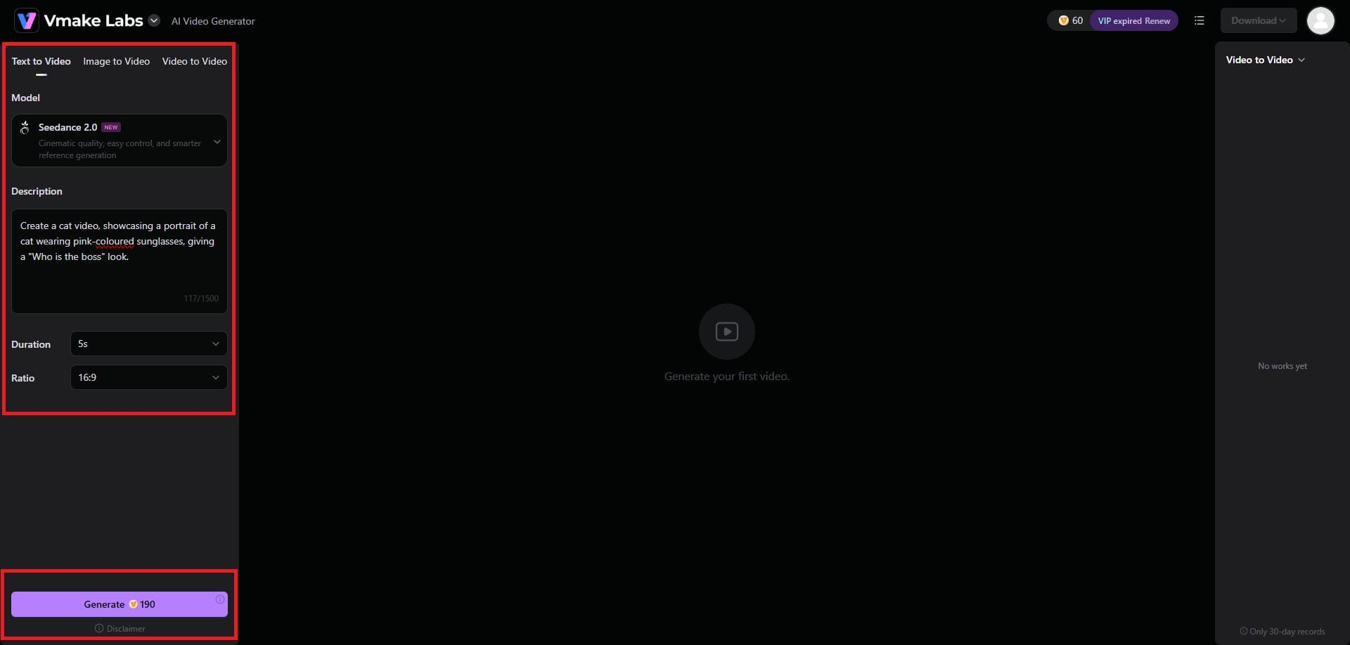 Provide your detailed prompt for video generation