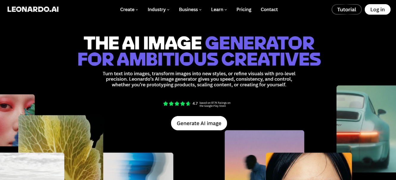 text Leonardo AI image generator