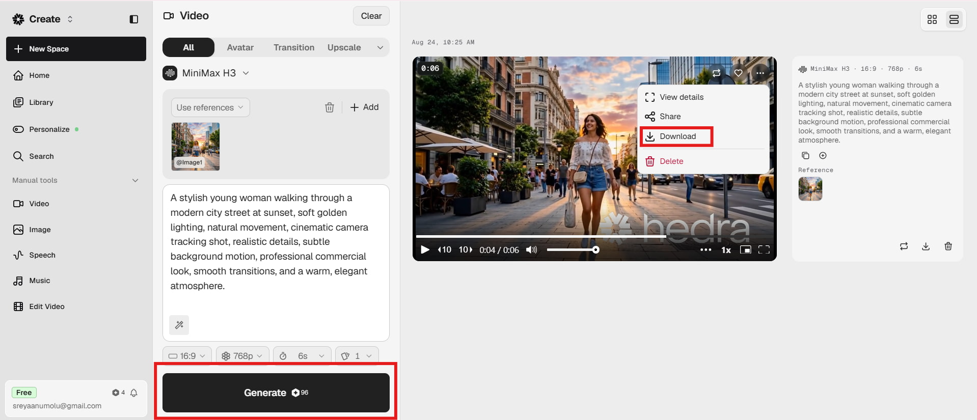 text Generate and download your video