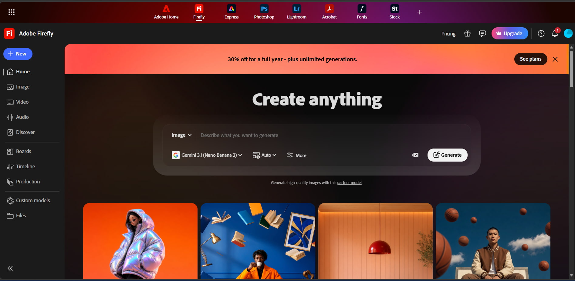 text Adobe Firefly