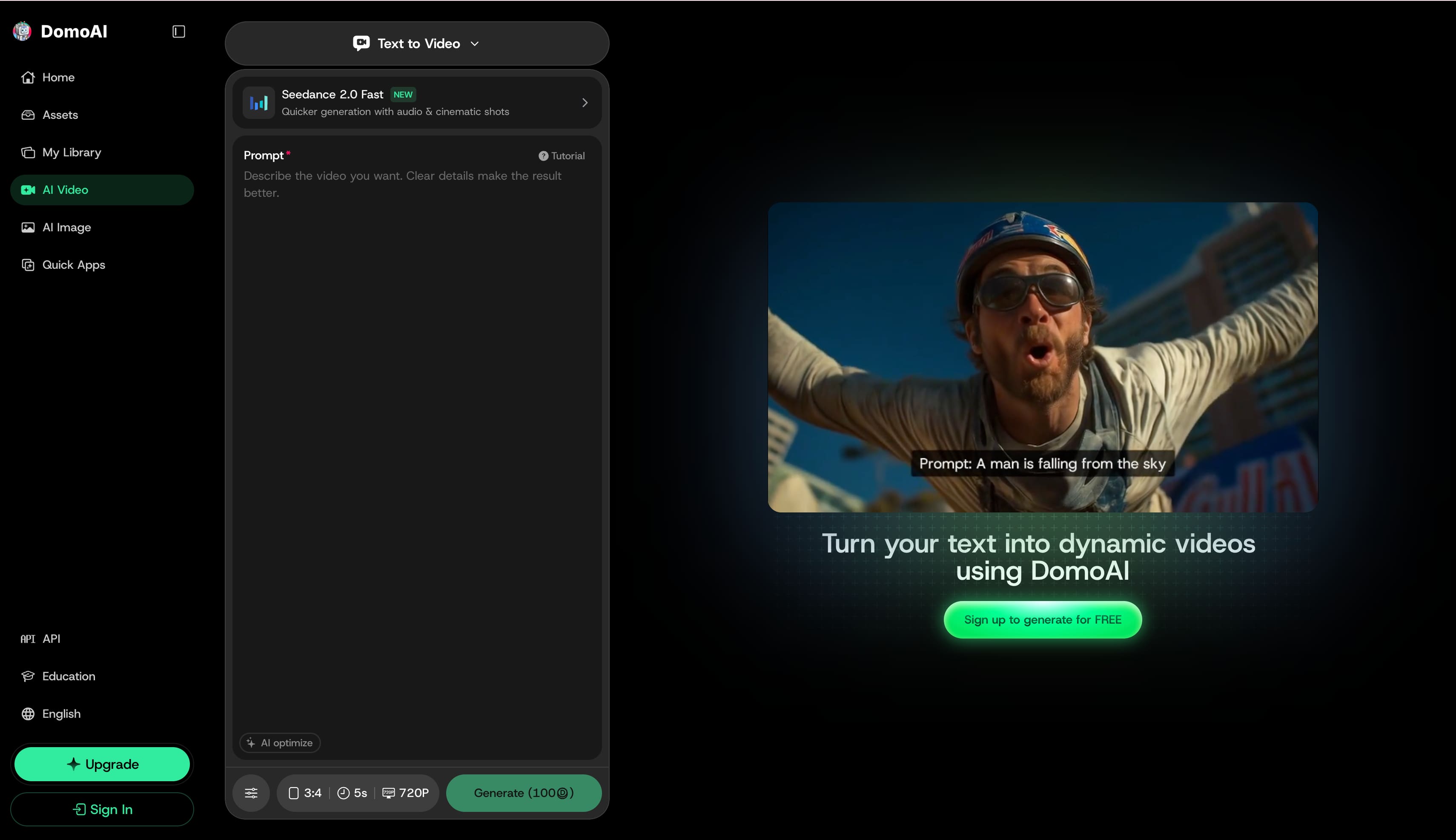 text Domo AI Text to Video