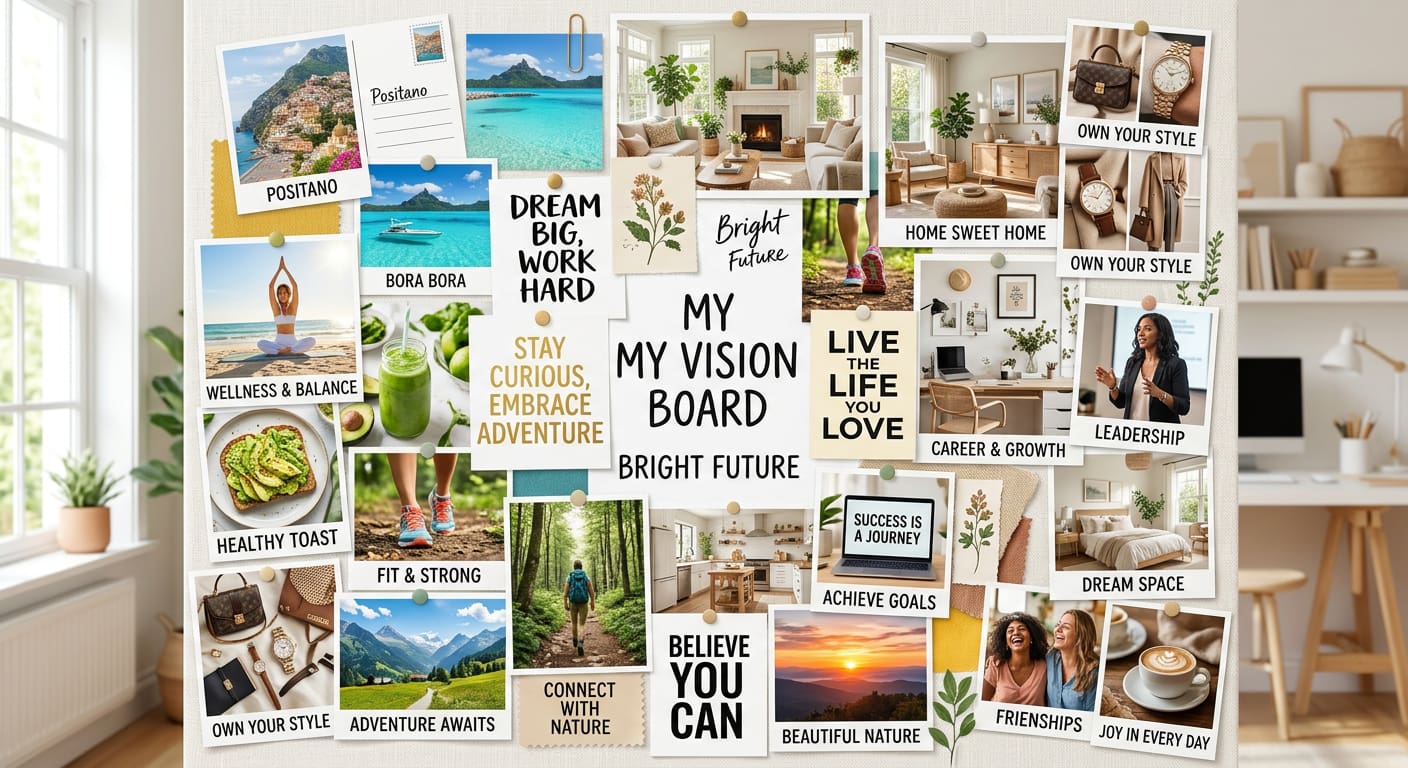 text Personal Vison Mood Board Ideas