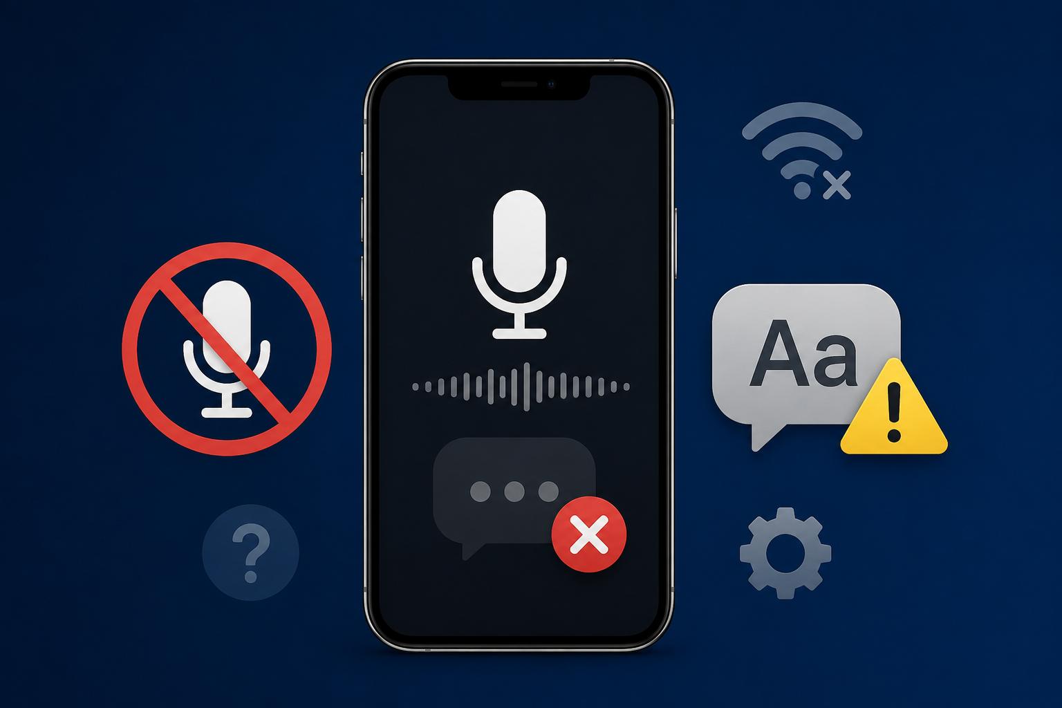 Why is speech-to-text not working on iPhone?