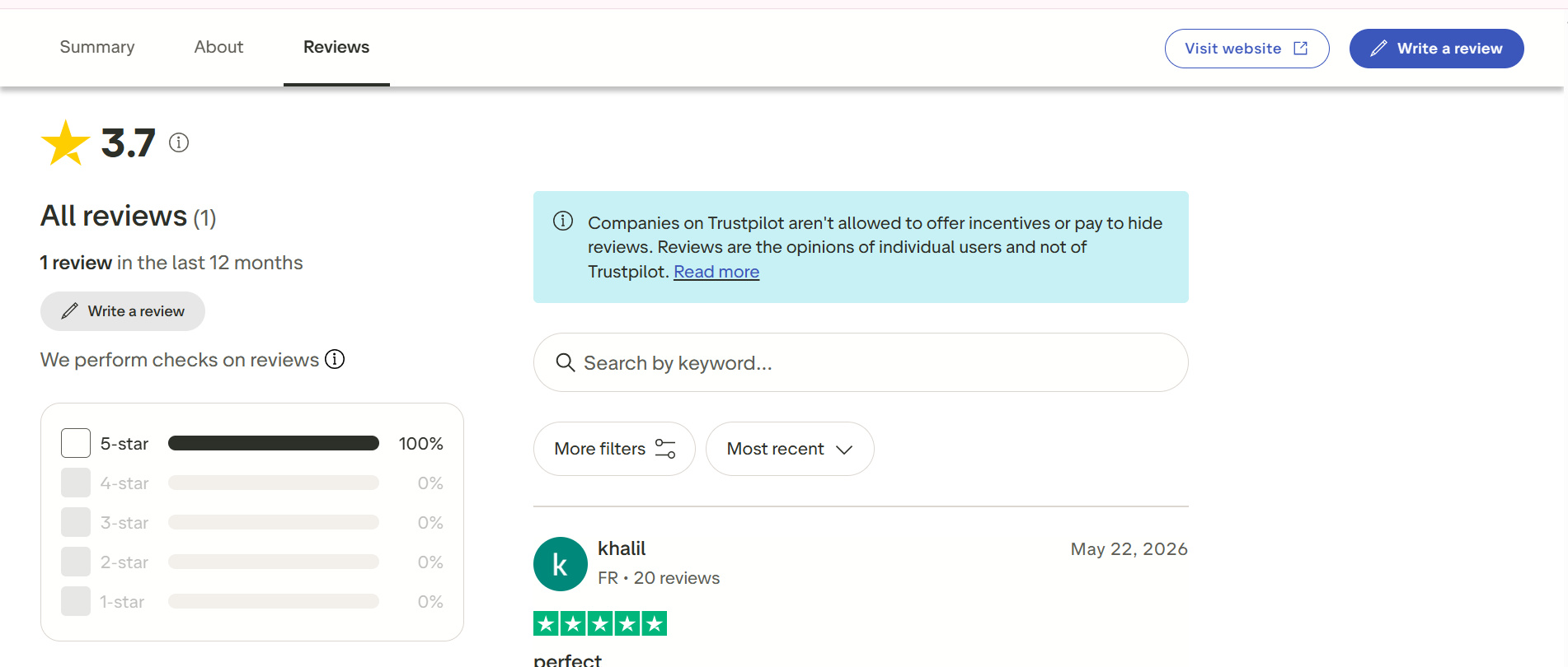 text Trustpilot Review