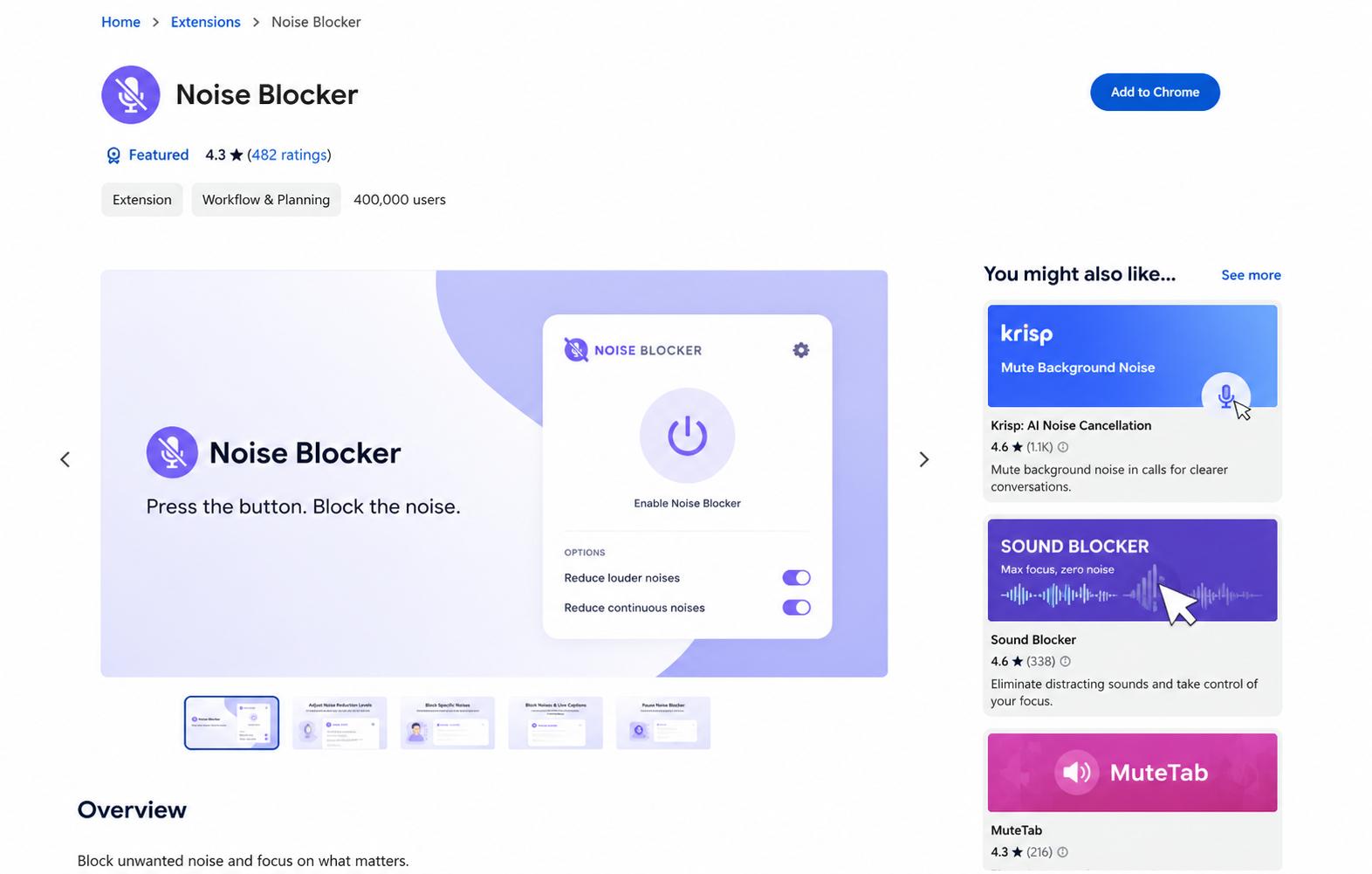 text Noise Blocker