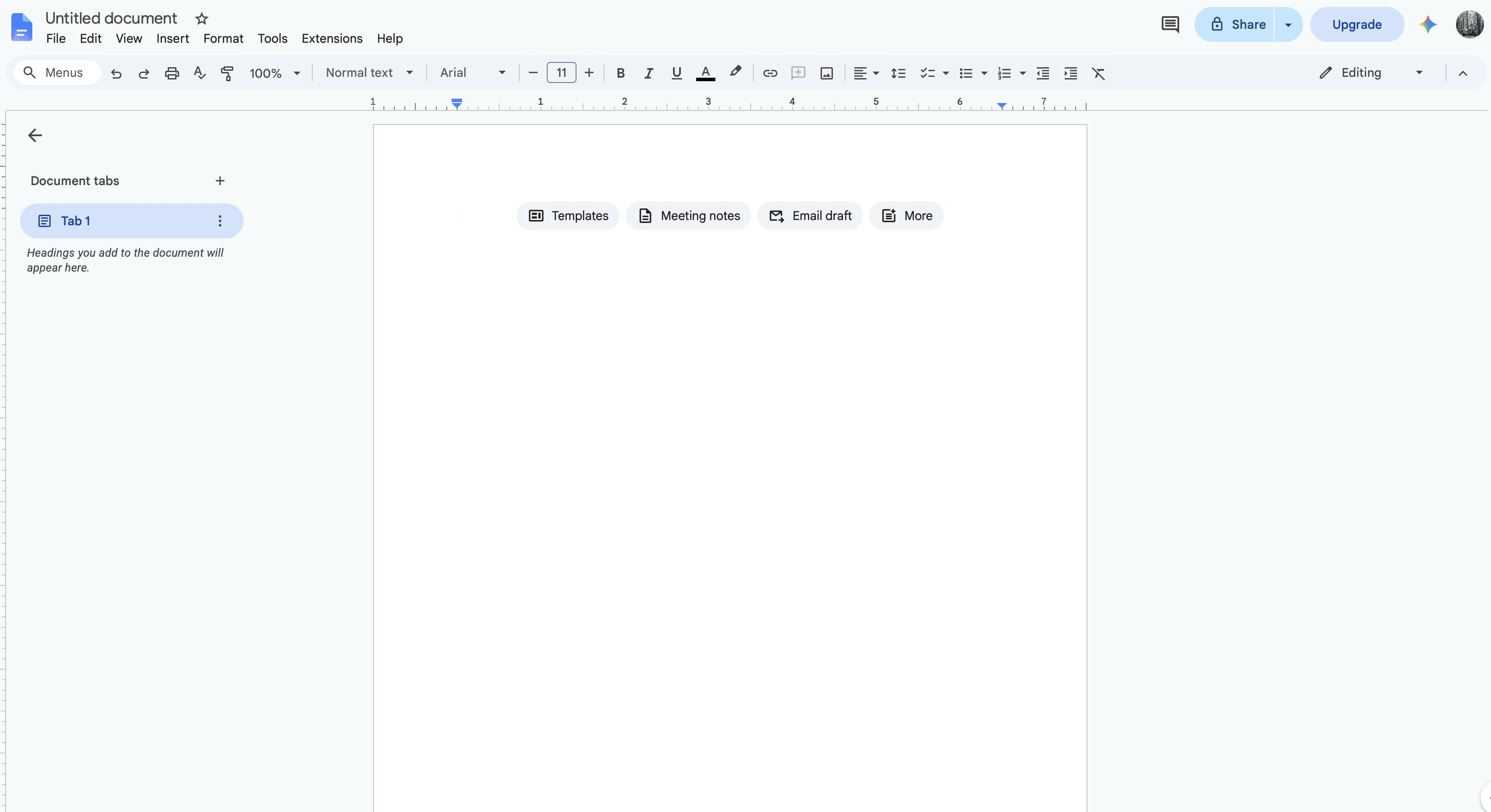 text Open Google Docs and enable Voice Typing