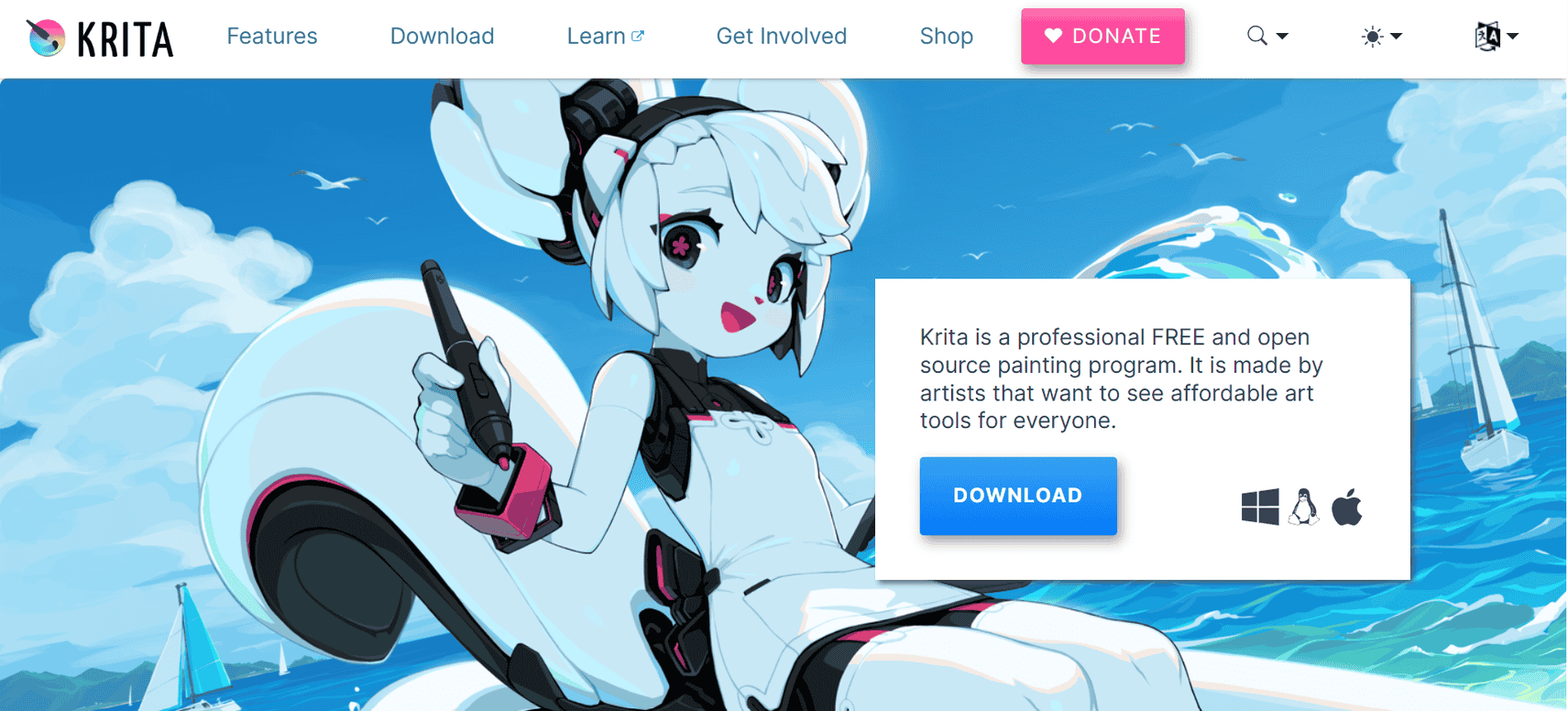 text Krita